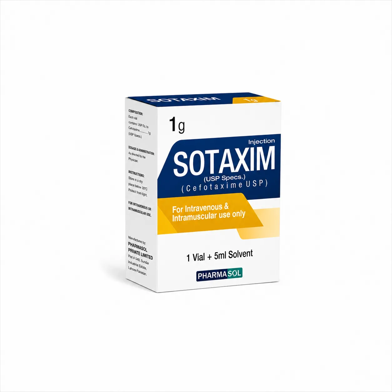 Sotaxim Dry Powder Injection 1gm