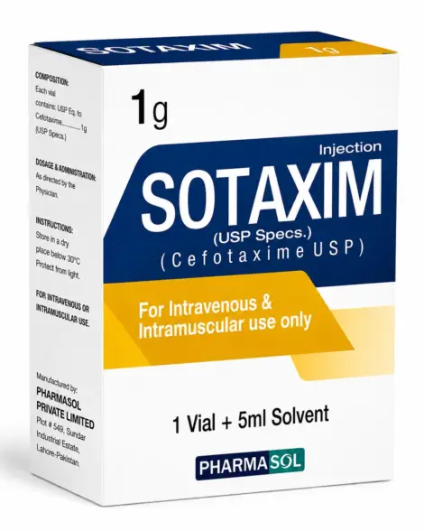 Sotaxim Dry Powder Injection 1gm