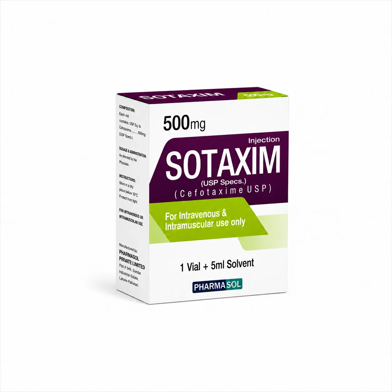 Sotaxim Dry Powder Injection 500mg