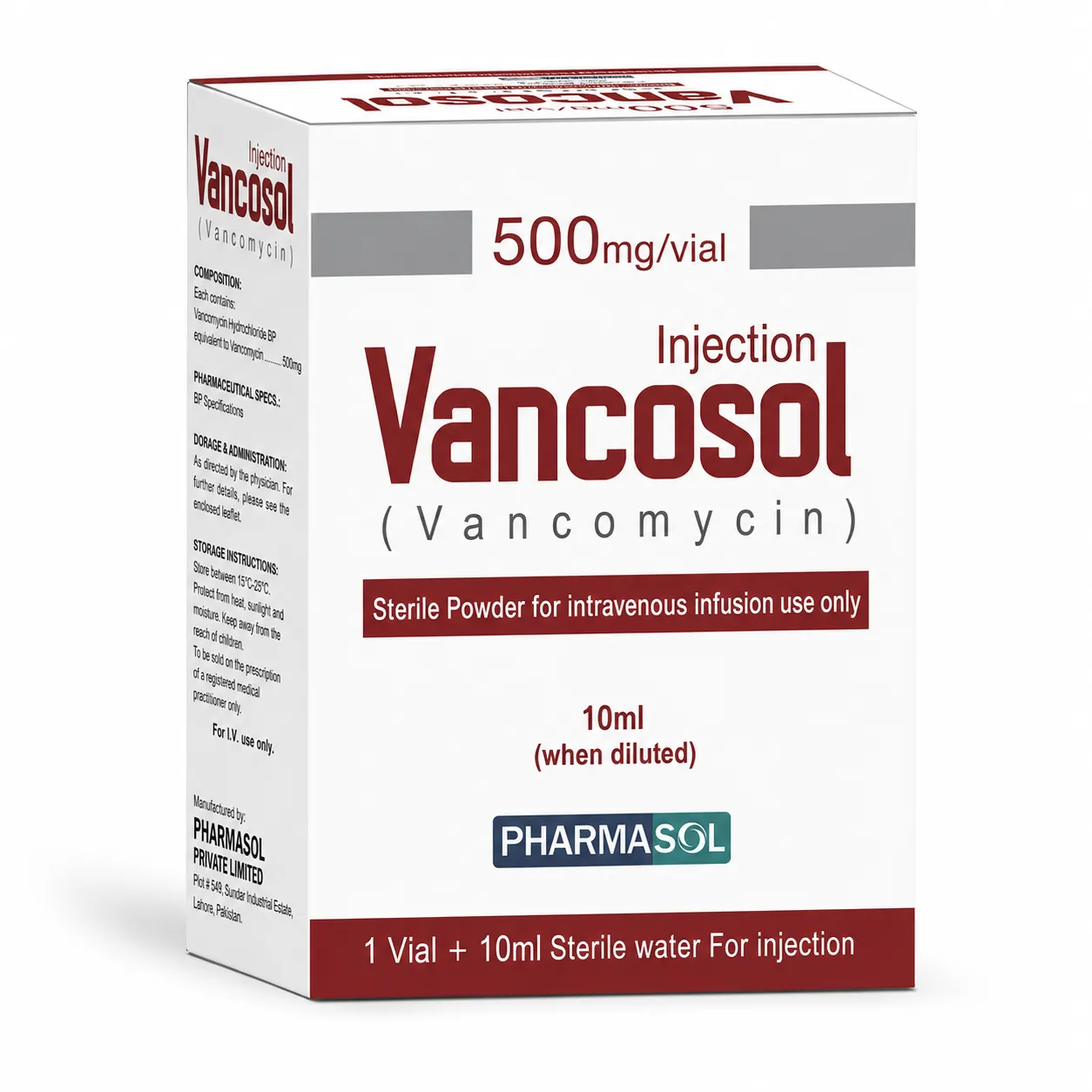 Vancosol Injection 500mg